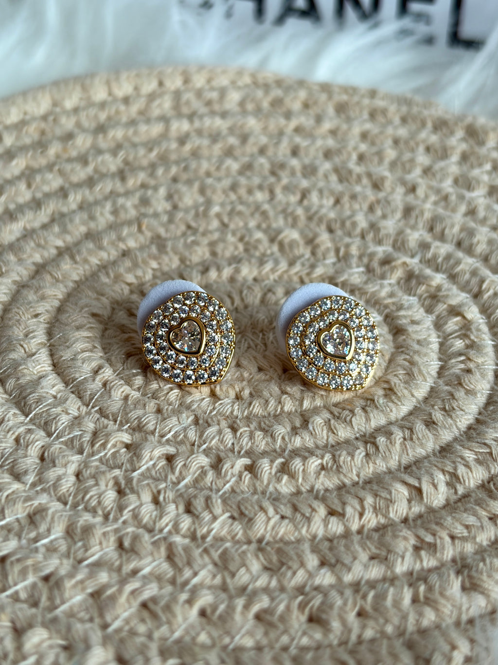 The Heart Pavé Studs